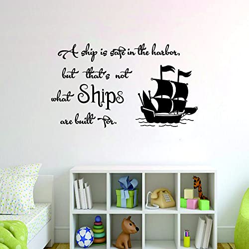 Vinilo Decorativo Barco Pirata con Frase 16"x28" miniatura 6