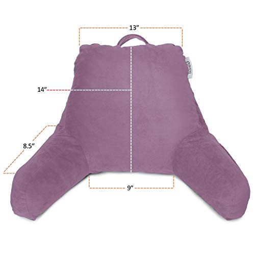 Image of Nestl Reading Pillow for Kids & Teens with Shredded Memory Foam, Backrest Pillows for Reading, Watching, and Gaming, Use on The Couch, Bed, or Floor, Adjustable Support, Washable Cover Lavender Dream
