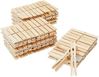 Juvale 100 Pack - Wooden Clothespins - Large Clothes Pegs Laundry, Arts, Crafts
