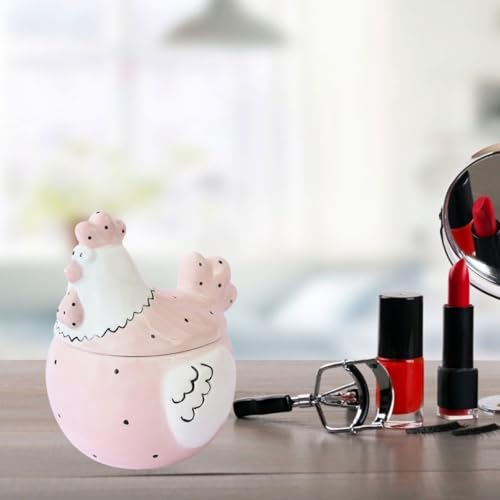 Pot en céramique poule et boîte à bijoux pour rangement créatif d'accessoires de mode et petits objets