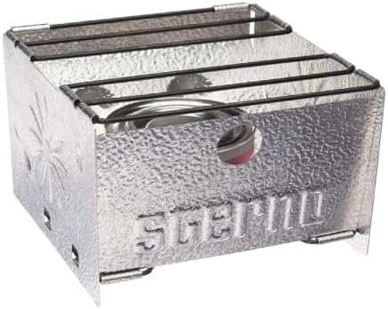 Sterno Foldable Camp Stove - Portable Camping Stove for Outdoor Cooking, Easy-to-Assemble for Outdoor Picnics, Tailgating, & Emergencies - Pack of 1, Silver