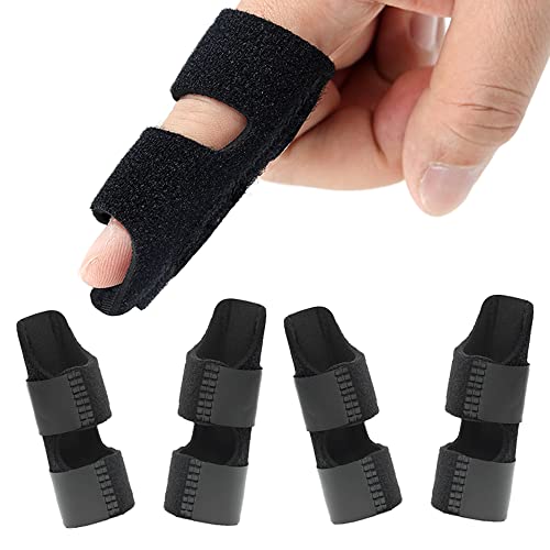 Image of NSKONGDODO Trigger Finger Splints /Brace for Knuckle Immobilization,Broken Protector and Straightening Arthritis Relief,Pain Relief,Fits Index,Middle, Ring Fingers (4, Small)