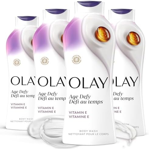 Olay Age Defying with Vitamin E Body Wash, 22 oz, (4 Count)