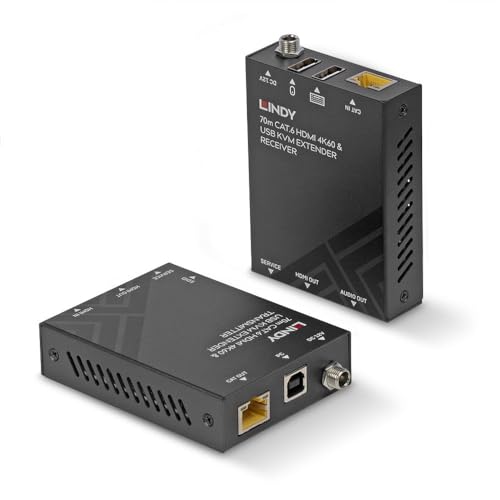 LINDY 39383 KVM HDMI 4K60 CAT.6 Extender USB und Audio auf 70 Meter