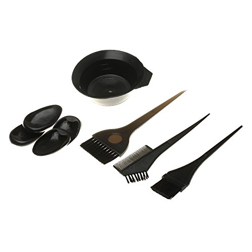 6x Hairdressing Hair Color Dye Bowl Comb Brush Ear Cover Kit Styling Tools DIY