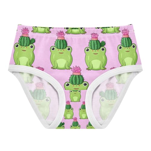 Cute Green Frogs Cactus Pot Toddler Girls's Underwear 2T 202c1804