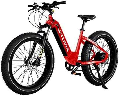 vtuvia Electric Bike 26 vtuvia Electric Bike 26″ x 4.0 Fat Tire Step-Thru Ebikes for Adults, 48V 15Ah Removable LG Battery Large E Bikes, 750W Motor Max Speed 30MPH Electric Bicycle