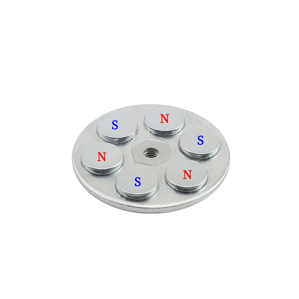 D36mm Mini mocny magnetyczny uchwyt magnetyczny okrągła gumowa podstawa 1/4 M4 M5 M6 do kamer smartfonów do uchwytów oświetleniowych LED (1/4-20, płaski otwór na śrubę)