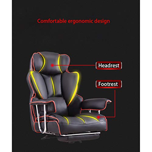 Chaise de direction à dossier haut réglable et repose-pieds rétractable