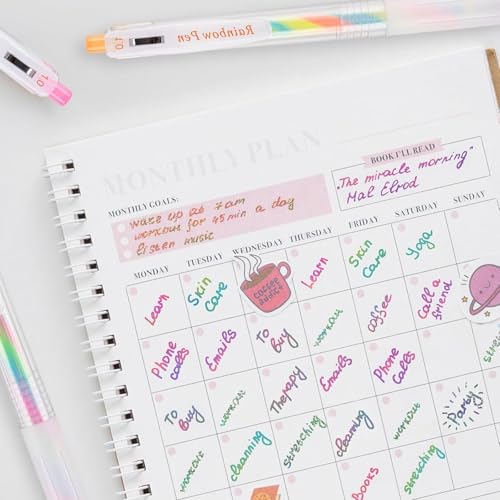 Caelura 6 Stück Glitzerstifte Gelstifte Glitzer, Regenbogen stifte, Glitzer Gelstifte für Kinder Erwachsene Malbuch Zeichnung Scrapbook DIY-Grußkarten (Glitzerstifte)