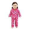 Emily Rose 18 Inch Doll Pink and White Snowflake Pajamas Gift Boxed | USA Brand 2-Piece Holiday PJs for 18 Dolls | Soft Warm Snuggly Doll Sleeping Set | Fits American Girl & Our Generation Dolls