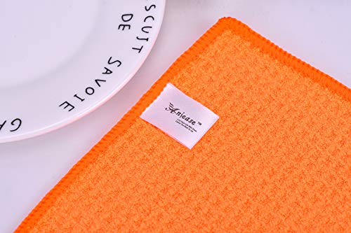 Aniease Microfiber Kitchen Towel, Super Absorbent Fast Drying Waffle Weave Dishcloths, Dish Drying Towels, Set Of 3 Cleaning Cloths Hand Towels #TOP2