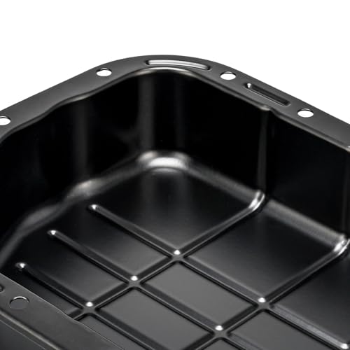 Image of KAX 265-827 Transmission oil pan with Drain Plug & Gasket Compatible with Ram 1500 /2500 /3500 Van, Durango, Dakota, B1500 /2500 /3500