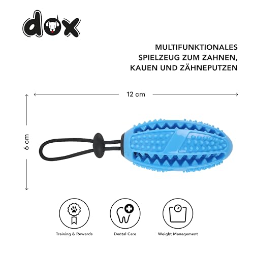 DDOXX Hund Kauspielzeug - Hundespielzeug, Dispensing, interaktive Haustier und Hund Puzzle-Spielzeug für Hund Langeweile, Welpen kauen Zahnen, und Geistige Stimulation- Blau