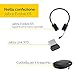 immagine 7Jabra Evolve 65 Wireless Cuffie Stereo On-Ear - Cuffie da Ufficio Certificate Microsoft con Batteria a Lunga Durata - Adattatore Bluetooth USB, Nere