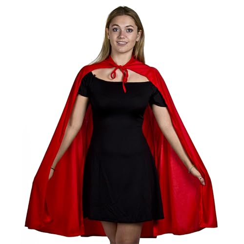 Adults Red Superhero Cape - Red Knee-length Cape - Perfect for Superhero Dress Up or Other Fancy Dress Events