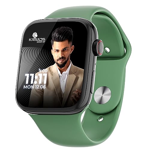 Image of Kratos SW15 Smart Watch for Men and Women with Bluetooth Calling, 1.85 inch HD Display, IP67 Water Resistant, Long Battery Life, 25+ Sport Modes,SpO2 & Health Monitoring, Smart Watch with 200+ Watch Face