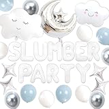 decoración fiesta pijamas accesorios niñas luna estrella globos pijamas decoración baby shower boda novias cumpleaños decoración