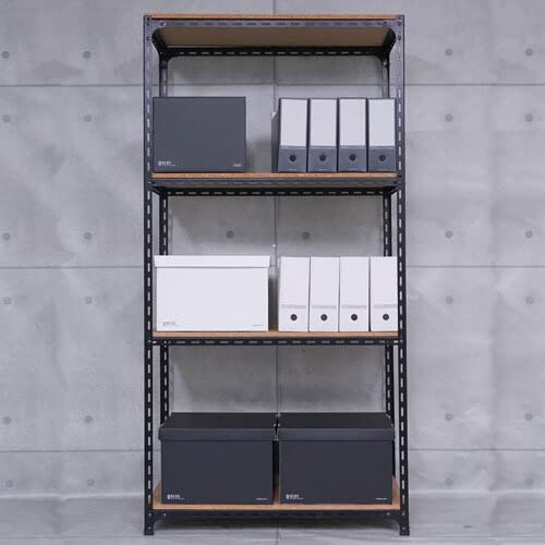 ラックのキタジマ製　スチールラック　ブラック　150×45×180 キタジマ スチールラック 幅180 奥行45 高さ240cm 5段 スチール棚 業務