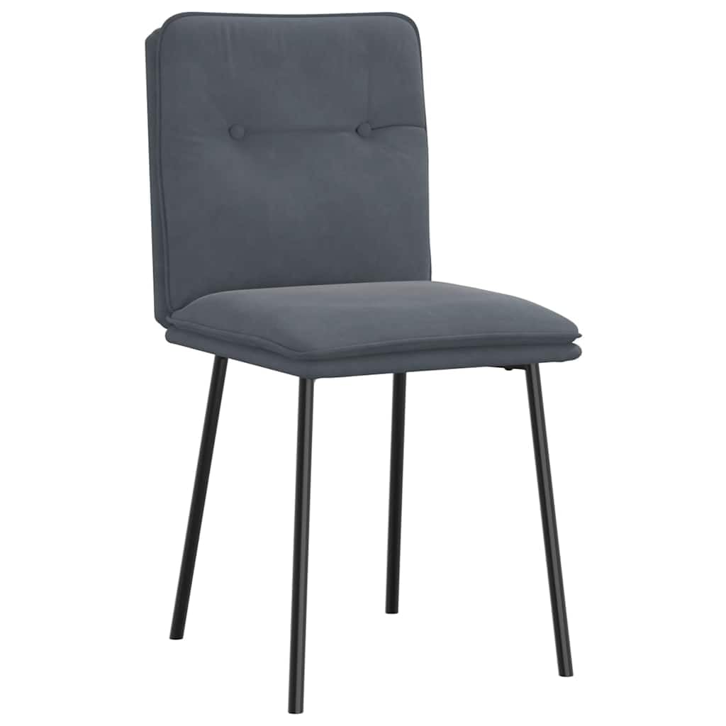 Generico Sedie da Pranzo 2 pz Grigio Scuro in Velluto,Mobili,Sedie,Sedie per Cucina e Sala da Pranzo,Grigio,14.8 kg,4101310