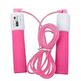 WT-DDJJK 2,8 m langes Gummi-Springseil, Springschwamm, Stahldrahtseil für Mädchen und Jungen, Fitness-Training, Pink