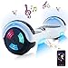 Hoverboard, Hoverboard Haut de Gamme de 6,5 "- Haut-Parleur Bluetooth - Double Moteur Puissant - LED - Scooter Auto-équilibré pour Planche à roulettes électrique (Blanc)
