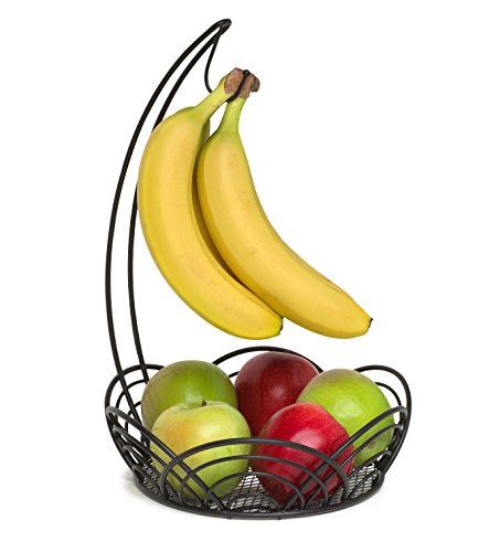 Tovolo Flower Banana Holder With Basket Bread Knife, Black #TOP2