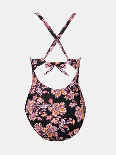 Image of CUPSHE Women's One Piece Swimsuit Tummy Control Deep V Neck Double Straps Crisscross Back Tie Bathing Suit