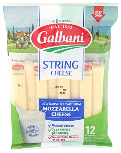 Galbani Part Skim Mozzarella String Cheese, 12 Count