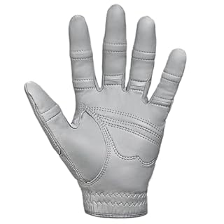 Bionic Men's StableGrip with NaturalFit 2.0 Golf Glove with Dual Expansion Thumb for Best Fit - Premium Cabretta Leather… (Gray, Large, Left)