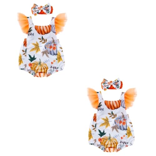 Body Halloween coton avec rompers citrouille bébé pour sa première fête d'automne