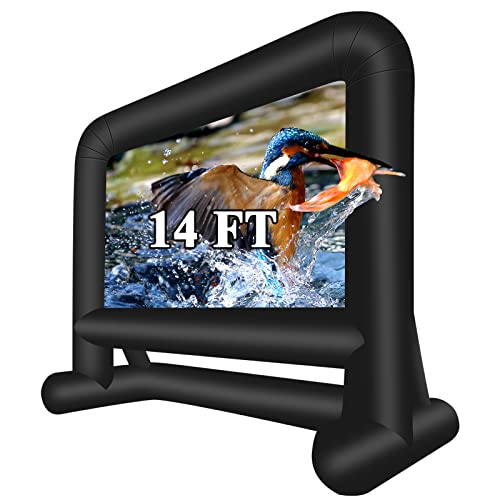 Pantalla De PelíCula Inflable, Pantalla proyector portátil Pantalla proyector Exterior Tela proyector (14FT-HG) Cover