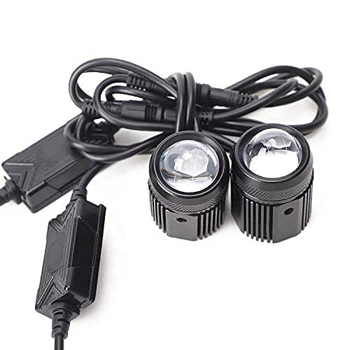 Image of Mini Drive Fog Light Universal for Car and Bike Dual Color White /Amber Motorbike Lighting Fog Light for Bike