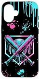 Baseball Ice Cream Drip with Sprinkles Home Plate Youth Boys Case for iPhone 16