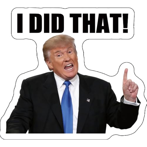 I Did that Trump Sticker 100Pcs 2 x 1.8 Inch Funny Gas Pumps Sticker Waterproof & Weatherproof Glossy Finish Easy to Remove & Reusable Bumper Decal No Residue Stick to Flat and Curved Surface