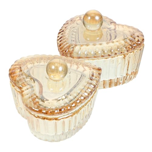 FRCOLOR 2個 琥珀 カップ ネイル 皿 カップ グラス ネイル アート 皿 ネイル 皿 アクリル ネイル グラス ネイル 皿 蓋付き グラス ネイル カップ 付き 蓋 ネイル