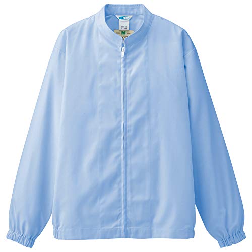 ミドリ安全 白衣 食品業界向け 長袖ブルゾン 通気 薄地 MHS25B 上 ブルー 5L