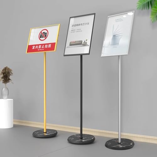 Stojak na znaki menu, regulowany stojak reklamowy ze stabilną podstawą do wyświetlania w pionie i poziomie, odpowiedni do użytku weselnego i biznesowego