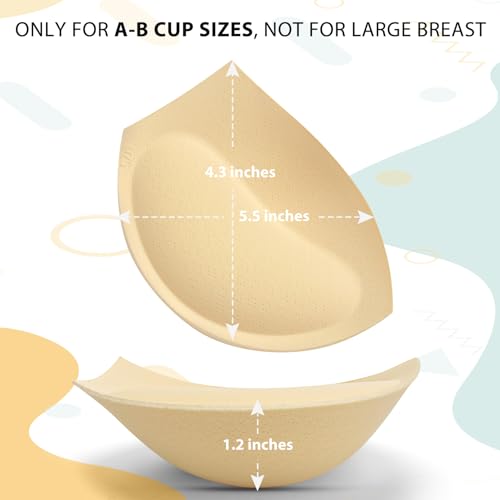 Image of Nimiah Super Thick Bra Pad - Add 1-2 Cups Push up Breast Enhancer Inserts Sew in Boob Cup for Dress Swimsuit Sport
