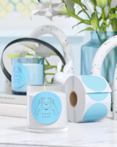 MUNBYN-2-Inch-Blue-Circle-Thermal-Sticker-Labels-Self-Adhesive-Round-Direct-Thermal-Labels-Multi-Purpose-Roll-Sticker-Labels-for-DIY-Logo-Design-QR-Code-Name-Tag-Inventory-750-Labels1-Roll