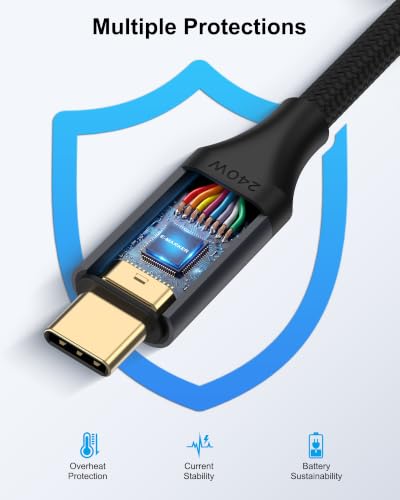 AsperX USB 4 for Thunderbolt 4 Cable 4Ft, PD3.1 240W, 40Gbps Data Sync | USB C to USB C Cable, Support 8K/Dual 4K for MacBook, iPhone 17, SSD, Docking, Monitors, iPad, Nylon Weave, Gold-Plated, One - image 8