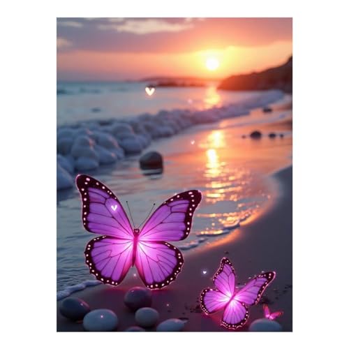 TZTTZT Kits de arte de diamantes para adultos – Impresión moderna de orquídea mariposa n.º 159 Kits de pintura de diamantes para adultos principiantes, pintura de diamantes sin marco para decoración