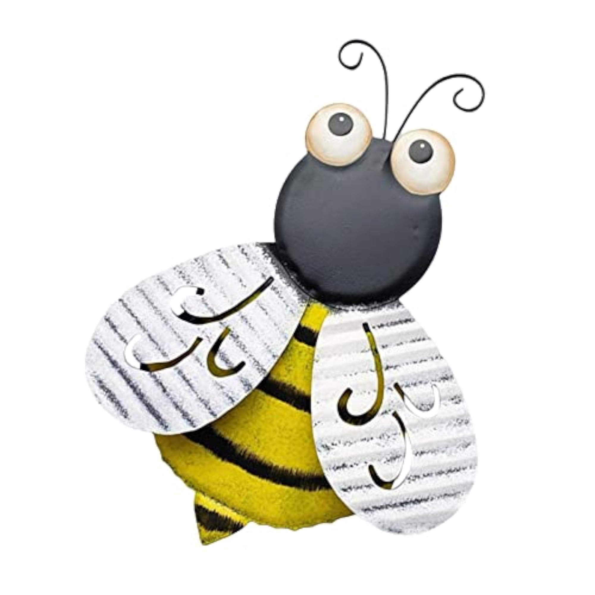 Wrought Iron Bee Wall Sculpture, Garden Artwork Decor