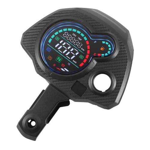 オートバイデジタル走行距離計 デジタルバイク計器パネルスピードメーターLED走行距離計モータータコメーターギア付き ナビ用 110用