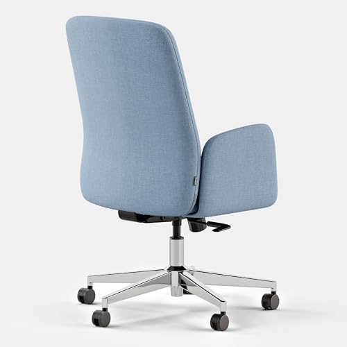 Image of Branch Softside Mid Century Modern Office Chair | Removable Arms and High Back Design with Luxury Cloud-Like Comfort, Adjustable Height, Integrated Lumbar Support, Skylight