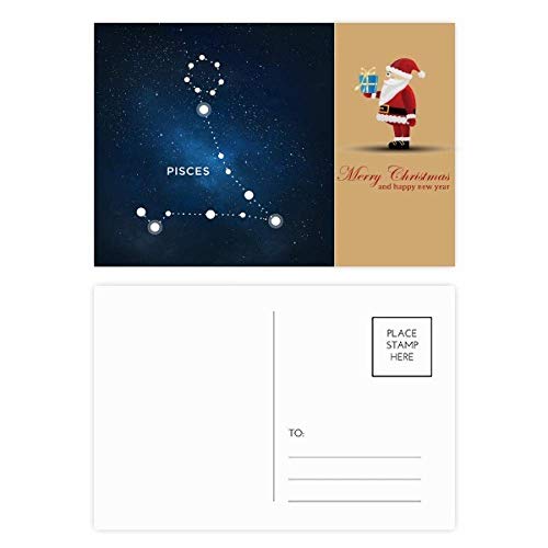 Cartes postales Père Noël Constellation Poissons lot de correspondance hiver