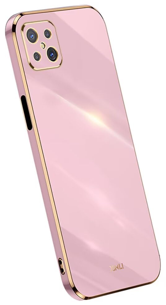 Topme Custodia in Silicone per OPPO Reno4 Z 5G (6.57' Inches), [ Cover per Telefono in Stile Bordo Dorato] - Viola