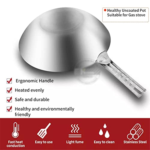 Wok de acero inoxidable con revestimiento antiadherente 32 cm miniatura 6