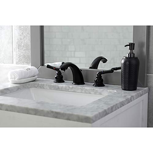 Kingston Brass KB960 Magellan Widespread Bathroom Faucet with Retail Pop-Up, Matte Black by Kingston Brass - Image 4