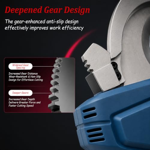 Cortador de cables hidráulico con corte de 75 mm y doble batería de litio de 5.0 Ah 7